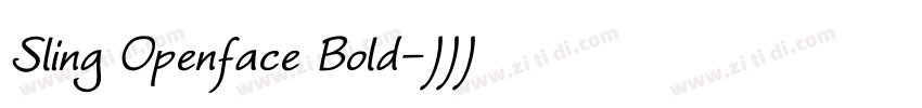 Sling Openface Bold字体转换